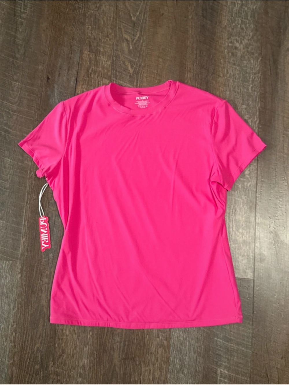Performance Short Sleeve Tee in Hot Pink by Honey